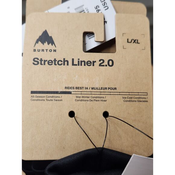 Burton Stretch Liner 2.0 Gloves L/XL Black – 2 Pairs Touchscreen Compatible - Picture 2 of 6